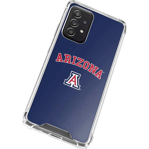 University of Arizona Primary Logo Blue Galaxy A72 5G Clear Case